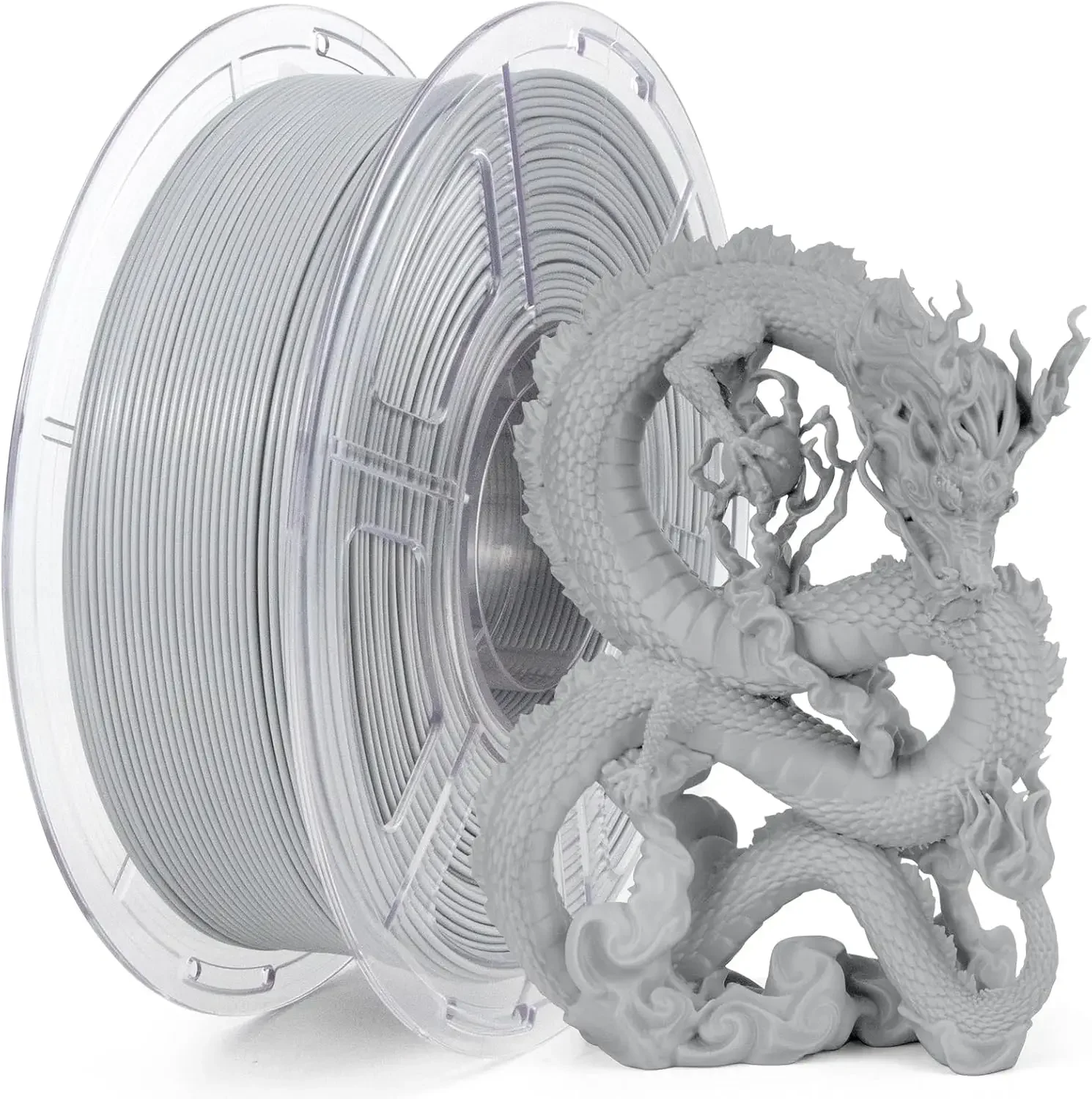 

High Speed PLA+ 3D Printer Filament, Grey PLA+ Filament 1.75mm Designed for High Speed 30-600mm/s, Fast Printing Speed PLA, 1kg