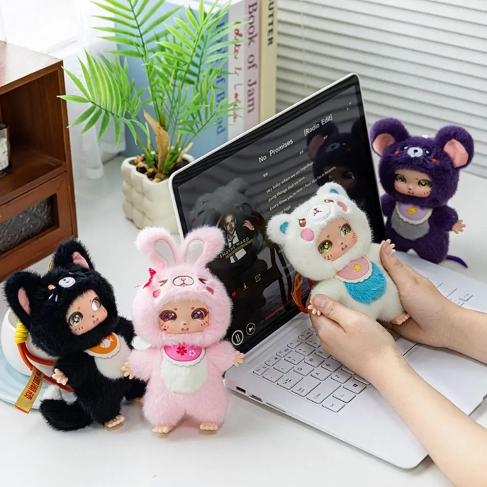 Helle farbige Tierserie, Plüschtier, große Augen, umarmbares Design, Kuscheltiere, Schlüsselanhänger, Cartoon-VINYL-Vinyl-Figurenpuppen