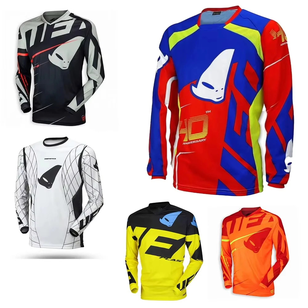 

Men And Women Motorcycle Off-Road Race T-Shirt Summer Breathable Quick Drying Sports Cycling Suit Ufo 40th Anniversary Jersey