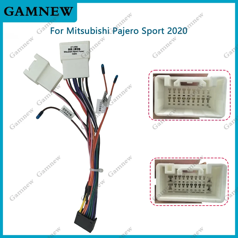 

Car Radio Audio 16PIN Adaptor Wiring Harness For Mitsubishi Pajero Montero Sport 2020 Power Calbe Wire Plug Harness