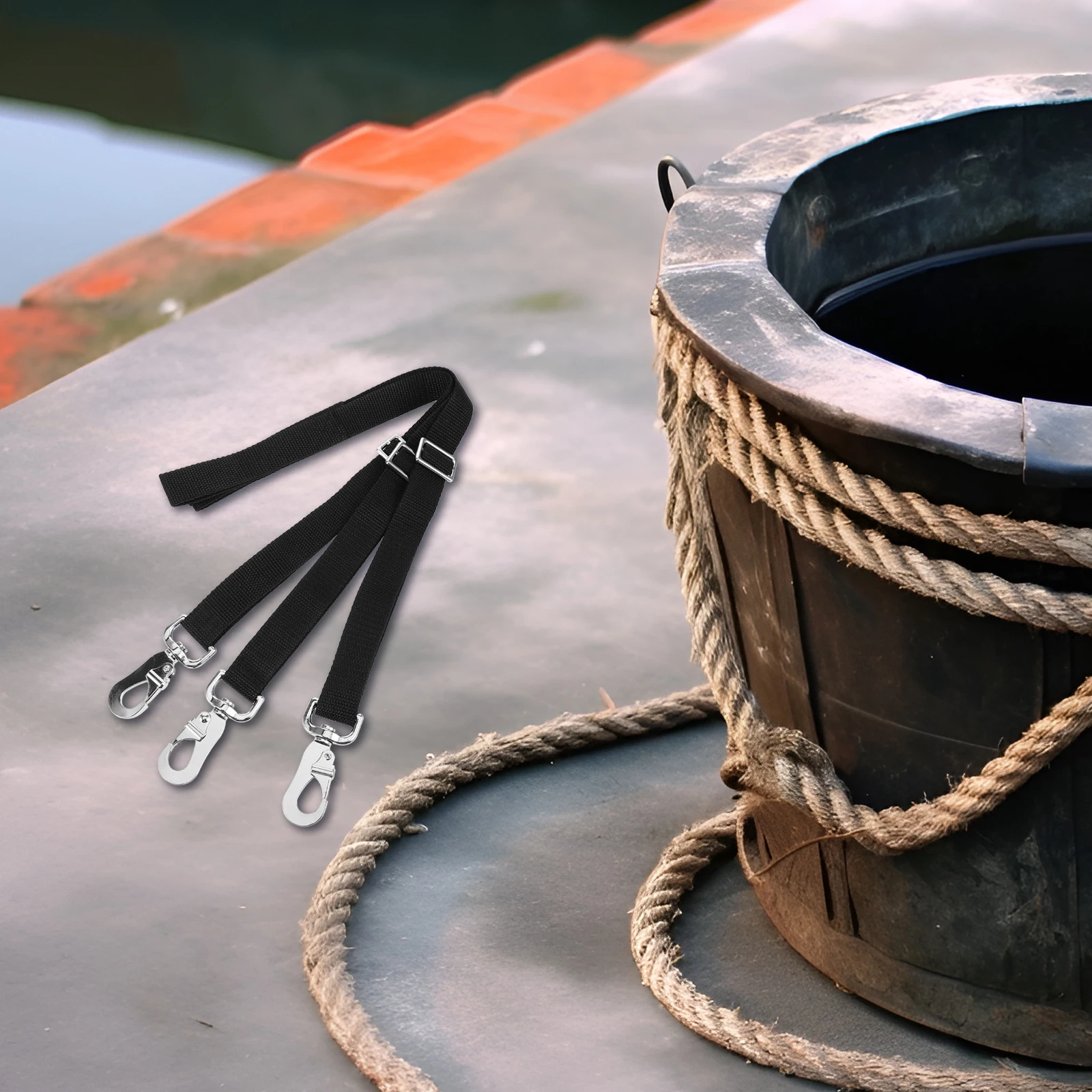 

3pcs Adjustable Nylon Belt Bucket Strap Fixed Rope for Outdoor Feeding Durable Stud-farm Supply Hay Net Hanging Rope