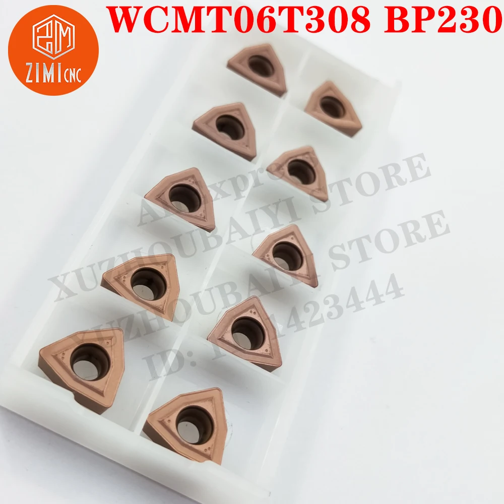 WCMT06T308BP230 WCMT06T308 Inserti per trapano a U in carburo Utensili di tornitura indicizzabili Lama per trapano a U per tornio da taglio Strumenti CNC utensili da taglio