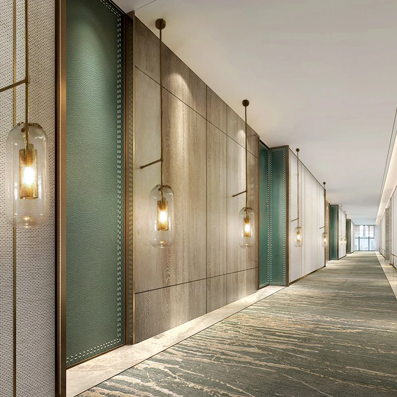 الحديثة الشمال الزجاج مصابيح الحائط الزخرفية لغرفة النوم السرير غرفة المعيشة المطبخ الشرفة إضاءة داخلية #2