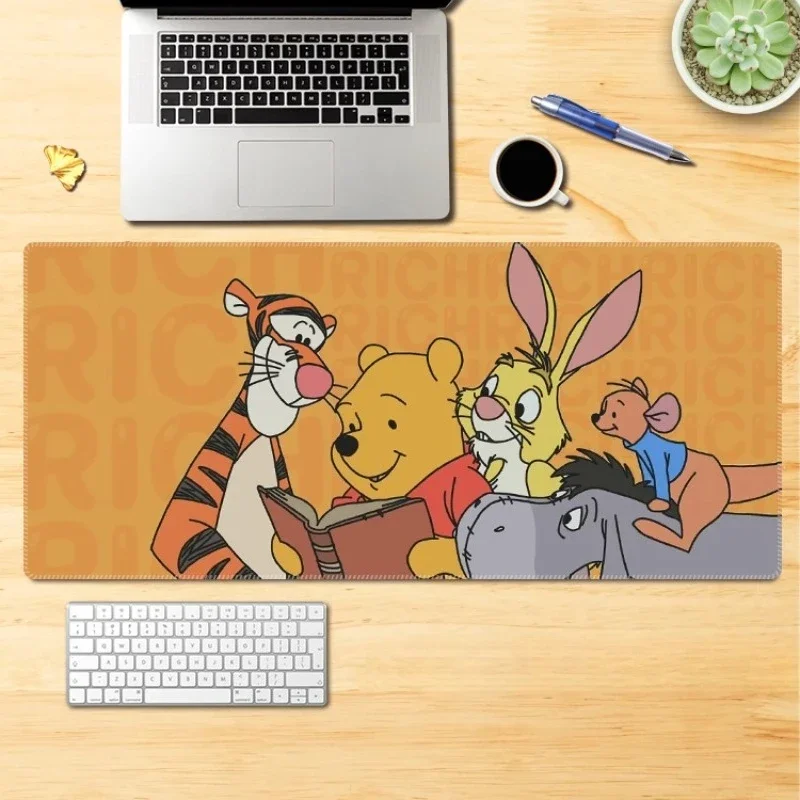 

Boys GirlsWaterproof Disney Cartoon Winnie The Pooh Mouse Pad PU Leather Material Table Mat Oversized Keyboard Tablecloth Game