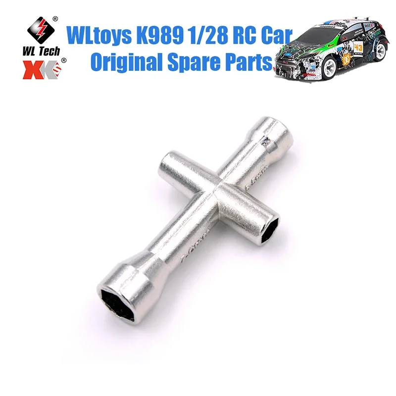 

WLtoys K989 1/28 RC Car Original Spare Parts 144001 124019 12428 Outer Hexagonal Metal Remove Tire Wrench Socket