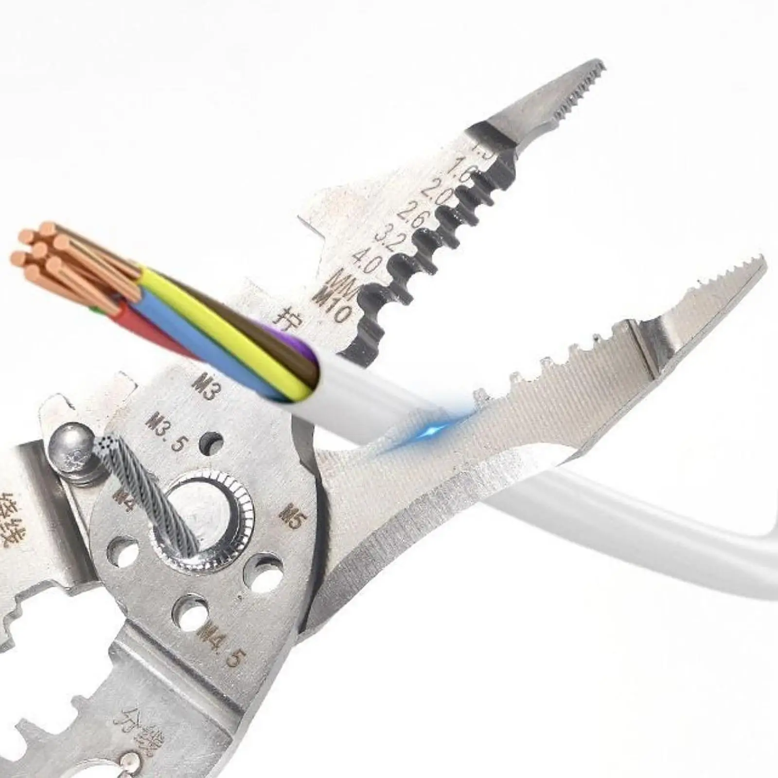 Wire Cutter Wire Stripper Tool Parallel Wiring Crafting Crimping Winding Multipurpose Wire Breaking Nonsllip Professional