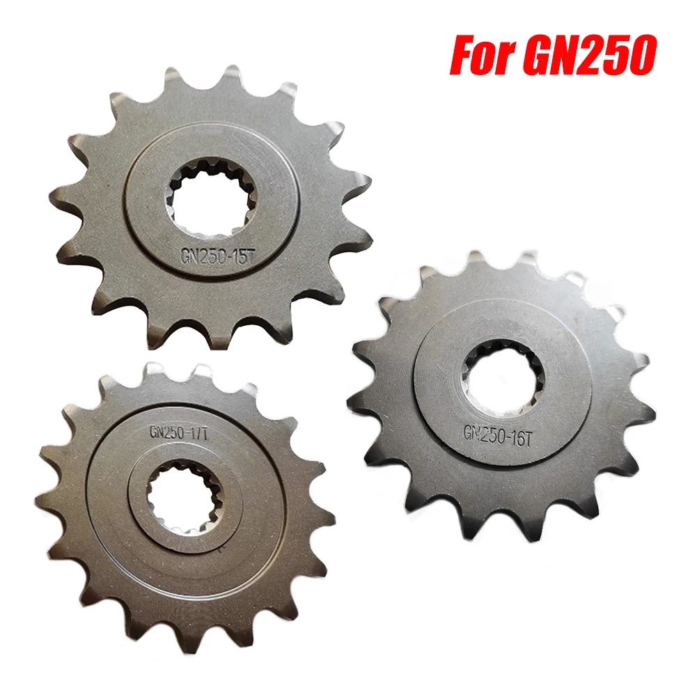 

Motorcycle Durable ENGINE SPROCKET Front Sprocket Fly Chain Wheel 15T 16T 17T For SUZUKI GN250 SP250 SP350 SP400GN300 DR250