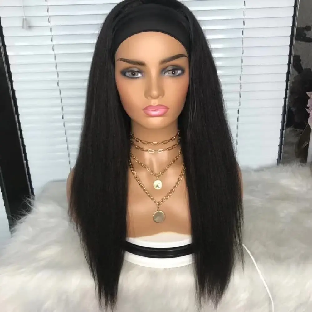 

40 inch Headband Straight Wig Human Hair Bone Straight Human Hair Wigs 200% Density Human Hair Wigs For Black Women