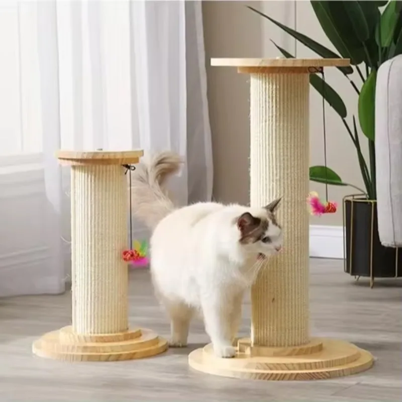 

Wooden Cat Scratcher Durable Vertical Scratch Resistant Cat's Claw Board Column Cat Tree Scratcher