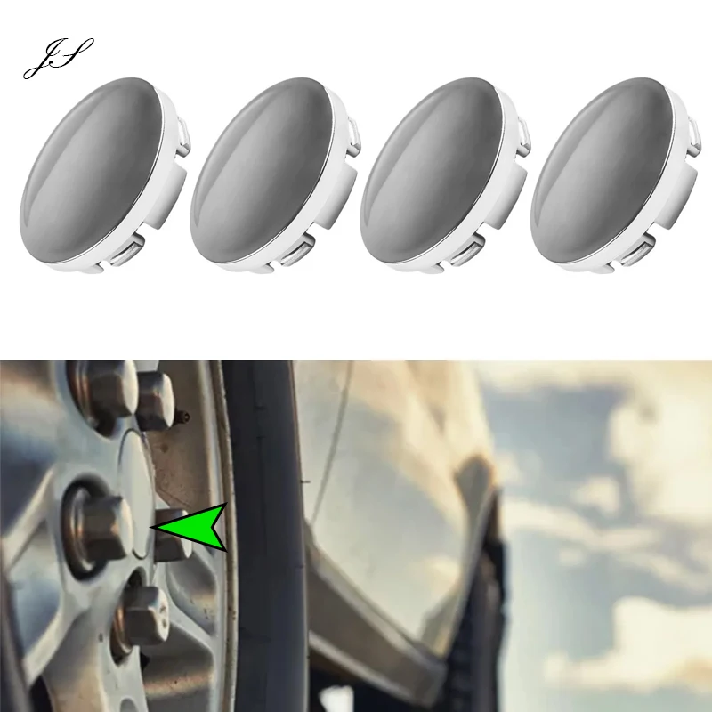 

4 шт., 56 мм, автомобильные ступицы колес, центральные крышки, автомобильные шины, пыли, новый ABS, серебристый, центральная крышка колеса автомобиля для Audi VW BMW, универсальная