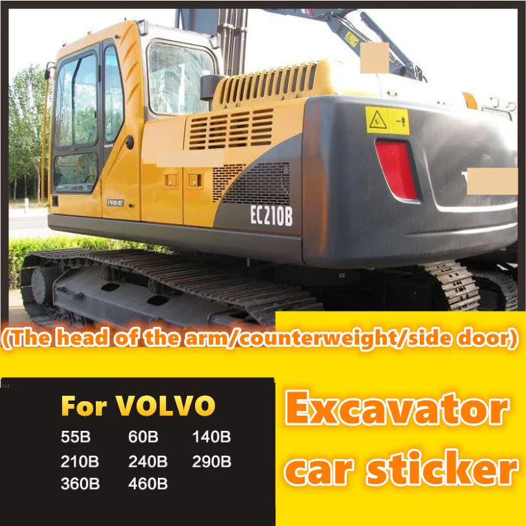 excavator accessories For Volvo EC55/60/140/210/240/290/360/460BLC car stickers decals car stickers high quality