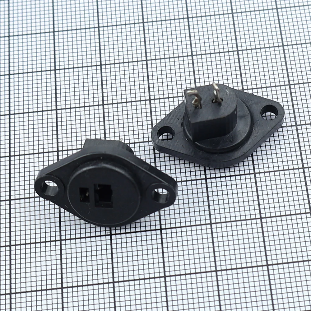2/5PCS black 2-pin Male and Female sockets, speaker HiFi connector, power supply, audio,light, signal plug adapter
