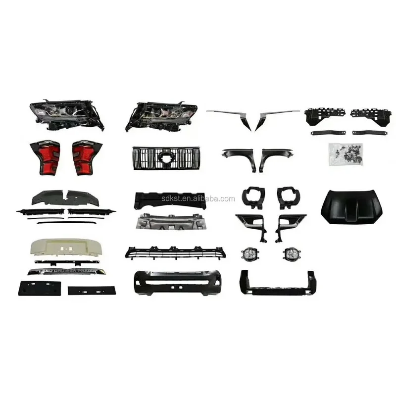 

Factory Hot Selling Auto Parts Front and Rear Bumper and Grille Upgrade to 2018 Body Kit for Prado FJ150 2019