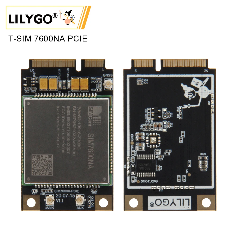 

TTGO T-PCIE SIM7600NA Cat.4 Module for T-PCIE Motherboard