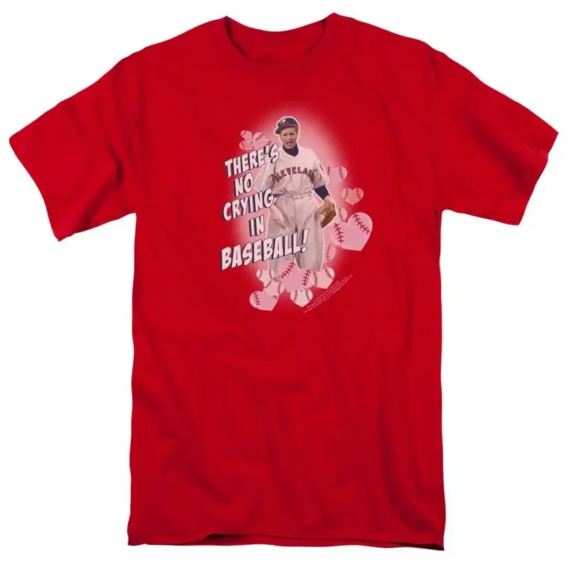 I Love Lucy No Crying In Baseball Logo T Shirt Mens Licensed Classic TV Show Red