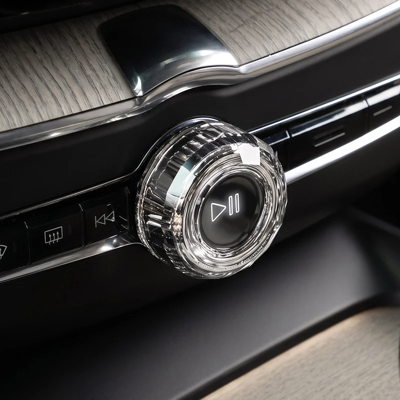 Crystal Volume Adjustment Button Decorative Knob Cover For Volvo XC60 V60 S60 XC90 V90 S90 XC40 C40 EX40 EC40 Accessories