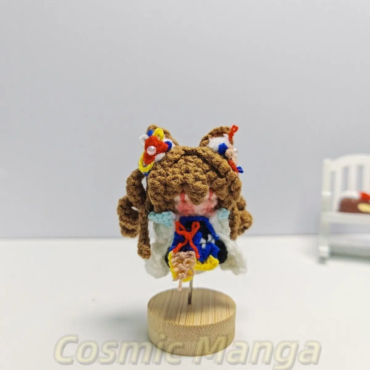 Game Arknights: Endfield Gilberta Cosplay Cute Handmade Crocheting Stuffed Animal Keychain Puppet  Keyring Halloween Gift - view 3