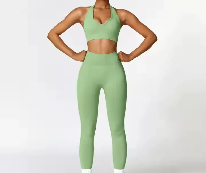 YTYINNew Arrival Customized Women Yoga Set Pilates Fitness Yoga Wear Seamless Quick Dry Breathable Yoga Set