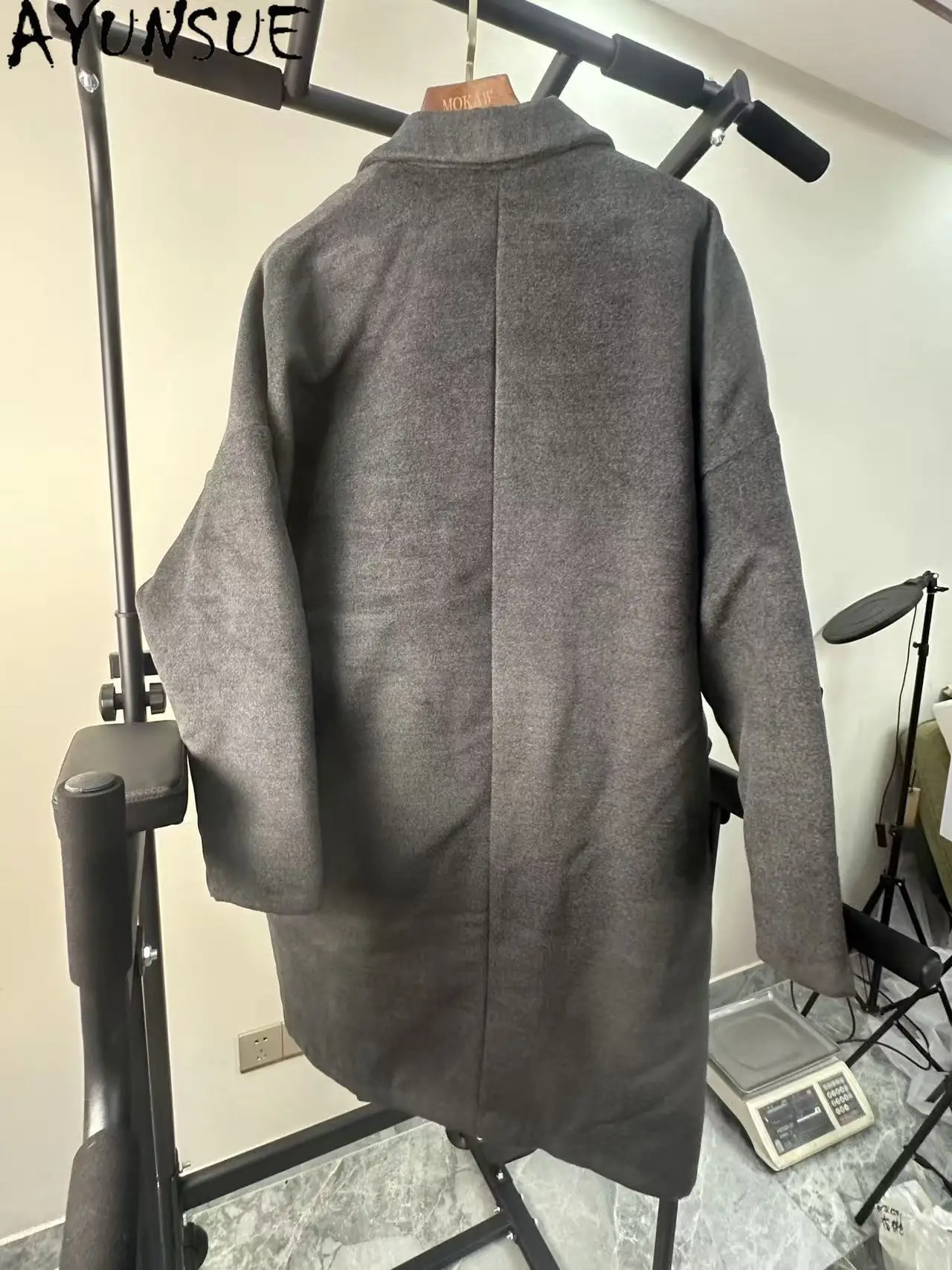 AYUNSUE Winter Jacket Men Clothes Mid-length Trench Coat for Man Unique Coats Promotion Minor Flaws No Refund No Exchange