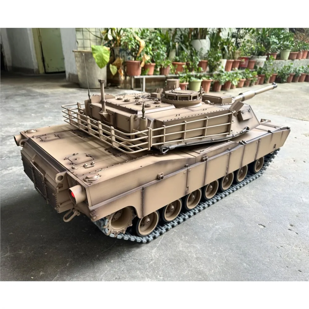 รถถังบังคับวิทยุ Henglong 1239MM ขนาด 1/8 ทำจากโลหะทั้งคัน รุ่น 3918 USA M1A2 Abrams RTR ป้อมปืนหมุนได้ 360 องศา พร้อมระบบยิงกระสุนแบบส่ายกลับและปรับระดับความสูง