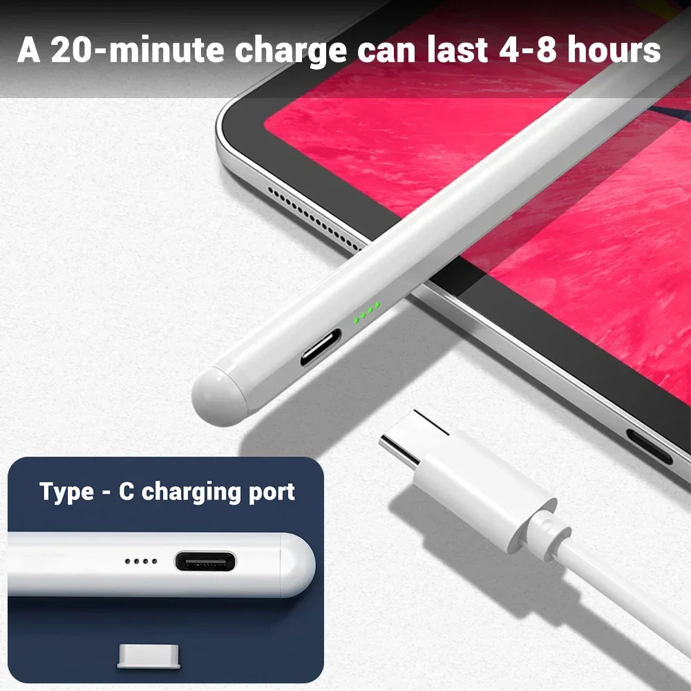 Universal Stylus Pen for iPad iPhone Android Tablets, Touch Screen Pen Compatible with Apple Pencil, Windows, and Mobile Phones