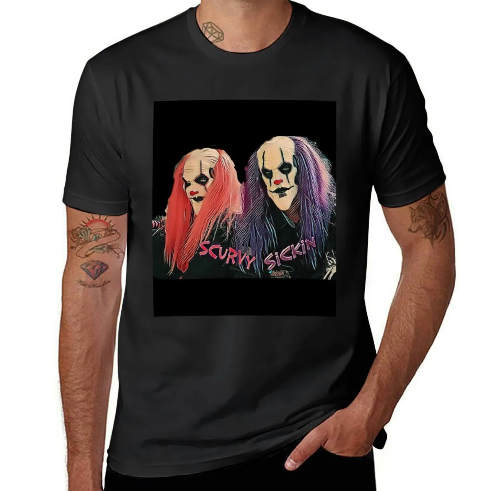 scurvy and sickin clown T-Shirt quick drying customizeds cute clothes blanks workout shirts for men