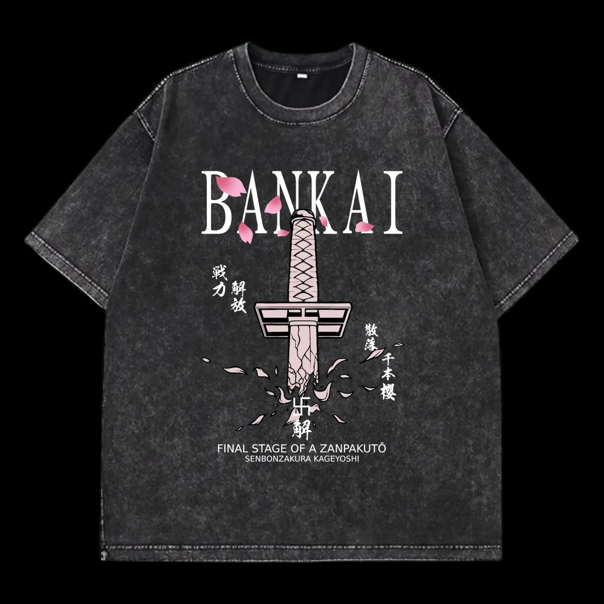 

Kuchiki Byakuya BLEACH Graphic T Shirt Men Women Short Sleeve Cotton Tshirts Vintage Washed Tee Harajuku Male T-shirt