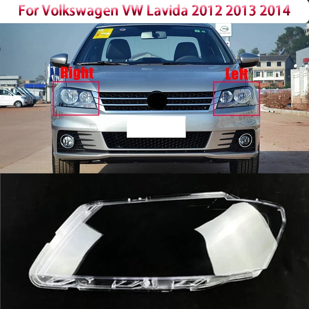 

For Volkswagen VW Lavida 2012 2013 2014 Front Headlamp Cover Transparent Lampshade Plexiglass Replace Original Lens