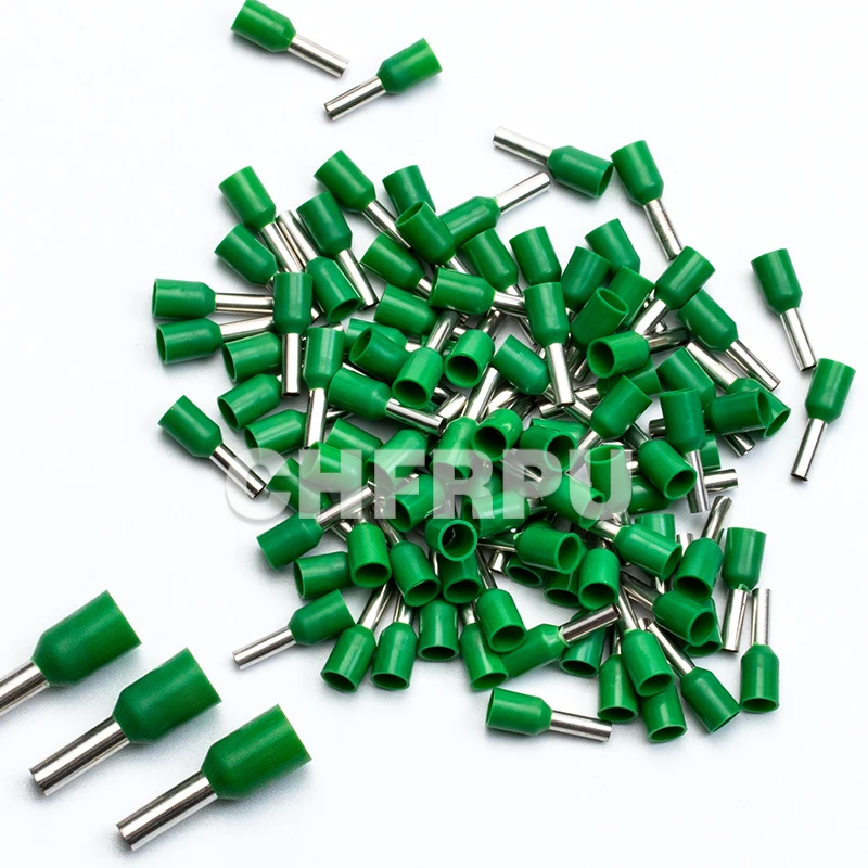 100 peças e2512 virolas isoladas bloco terminal cabo final fio conector elétrico crimp terminator fio para 2.5mm2, 14 awg