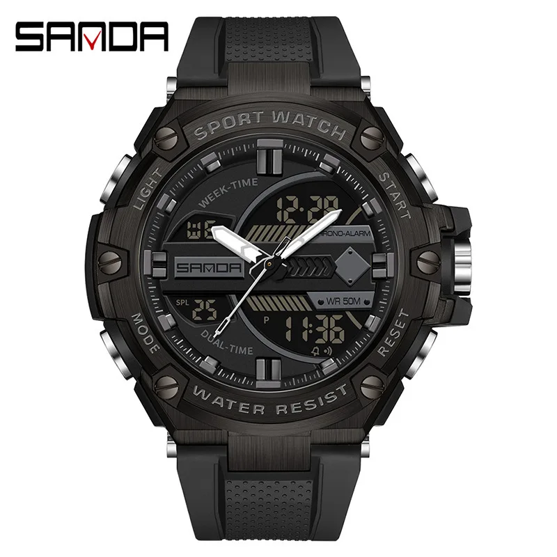 Free Shipping OUTLETSSanda Hot-Selling New Arrival Electronic Men's Watch Fashion Trendy Outdoor Sports Luminous Waterproof Shoc