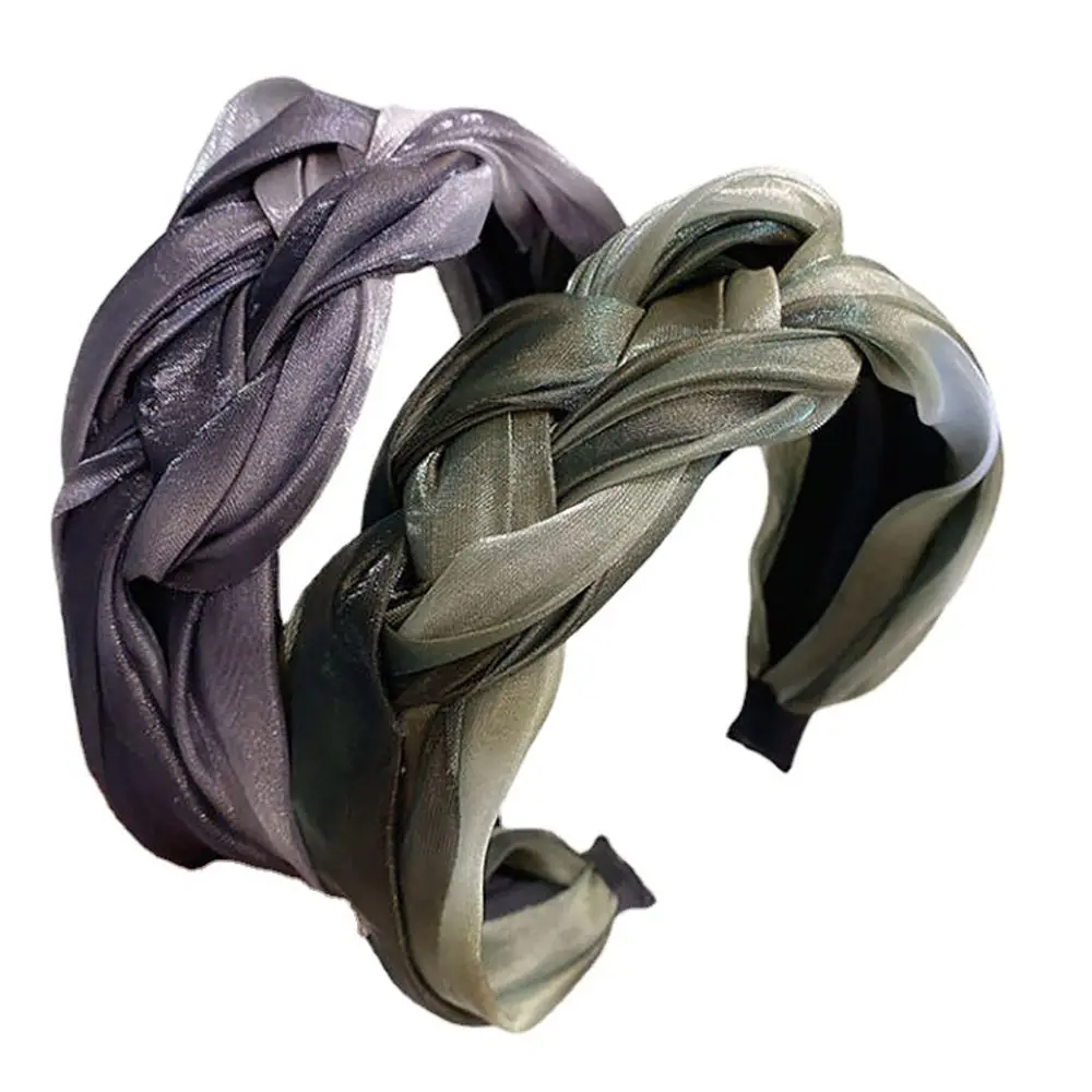 ที่คาดผมผู้หญิงแบบตาข่ายสำหรับล้างหน้า สไตล์เกาหลี ที่คาดผมถักเปียแบบบิดเกลียว เครื่องประดับผมสำหรับผู้หญิง