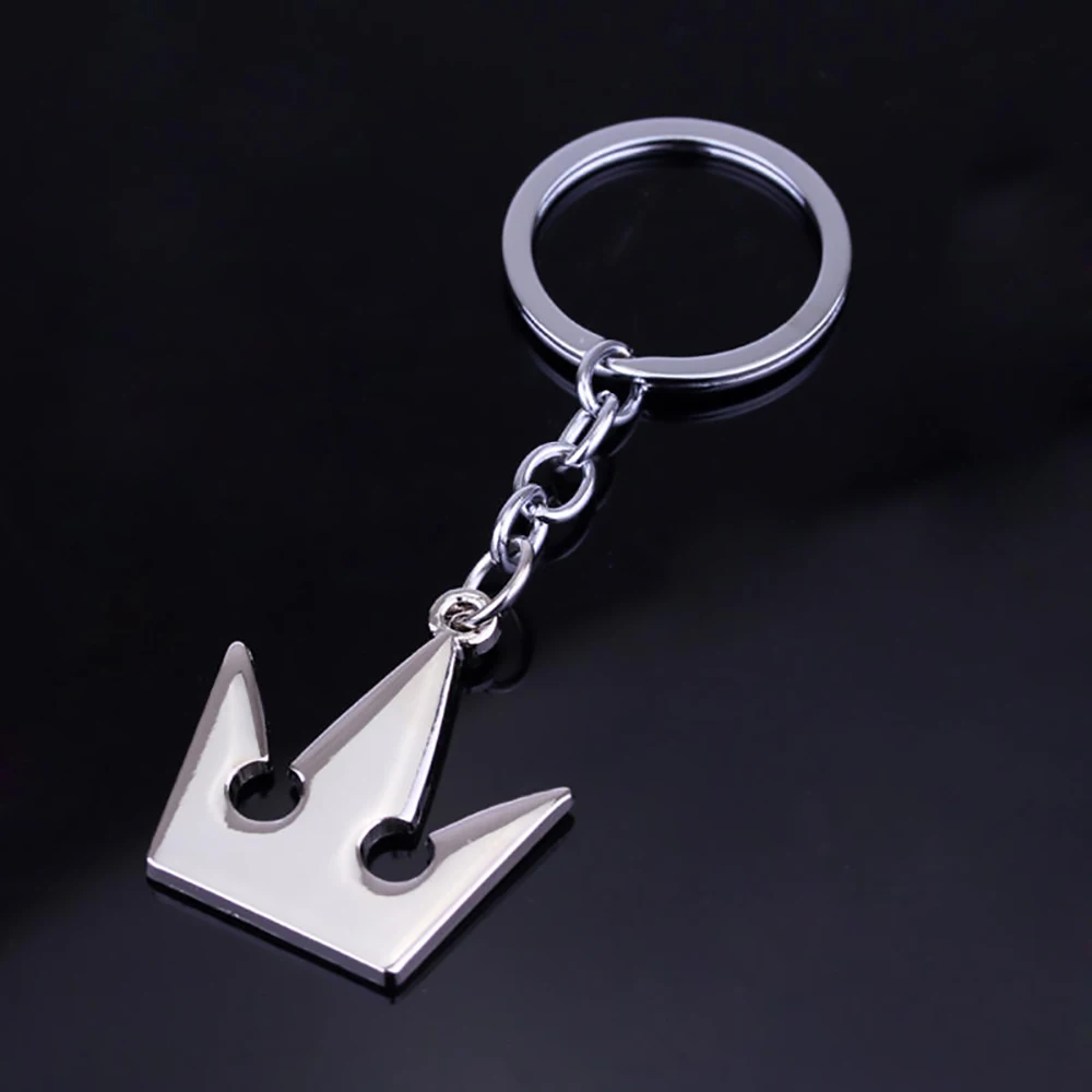 Llavero de Acero Inoxidable de Kingdom Hearts, Corona de Dibujos Animados, Colgantes de Sora para Cosplay, Accesorios y Regalos para Hombres y Mujeres