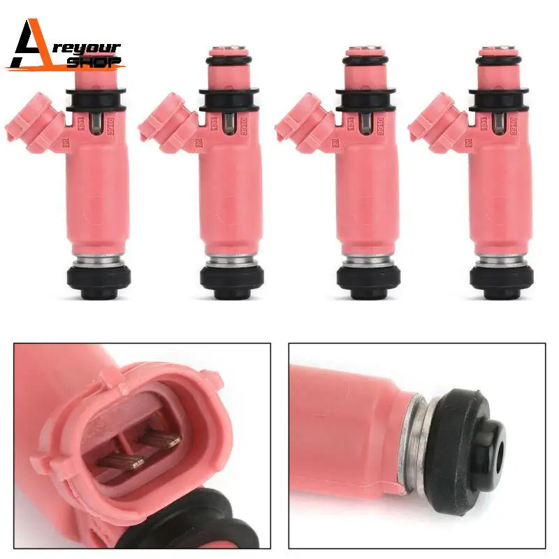 Areyourshop 1955003910 New Pink 565cc Fuel Injectors for STI WRX Forester 16611-AA370 195500-3910 16611AA370 Car Parts