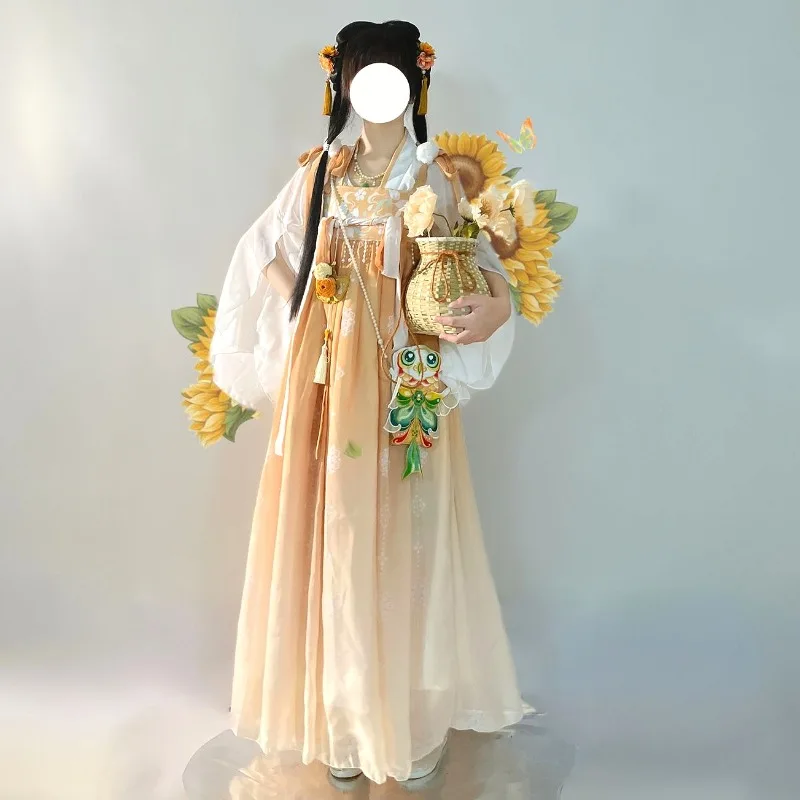 

Chinese Traditional Hanfu Dress Women Cosplay Costume Ancient Fairy Dance Student New Cute Hanfu Princess Halloween Party Dress