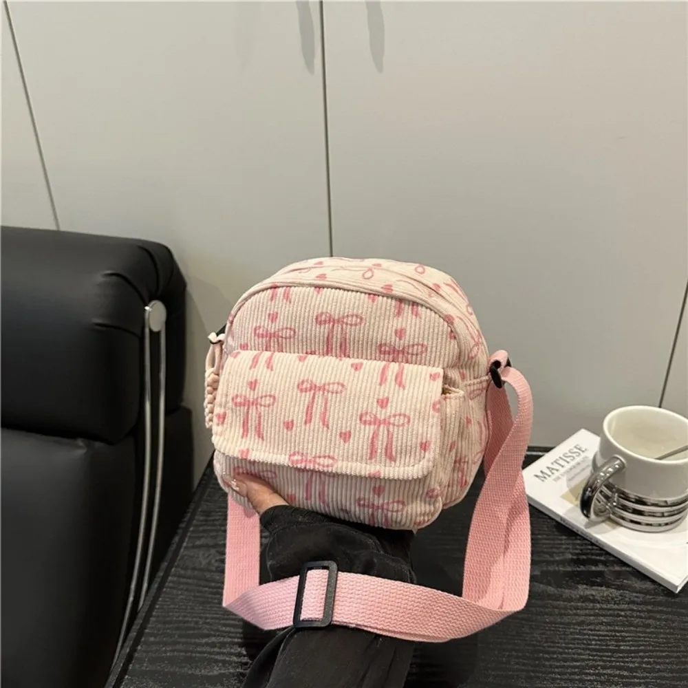 Women's Corduroy Small Shoulder Bag Teenager Girl Crossbody Bag Bolsa Cute Tote Student Street Korean Harajuku Messenger Bags