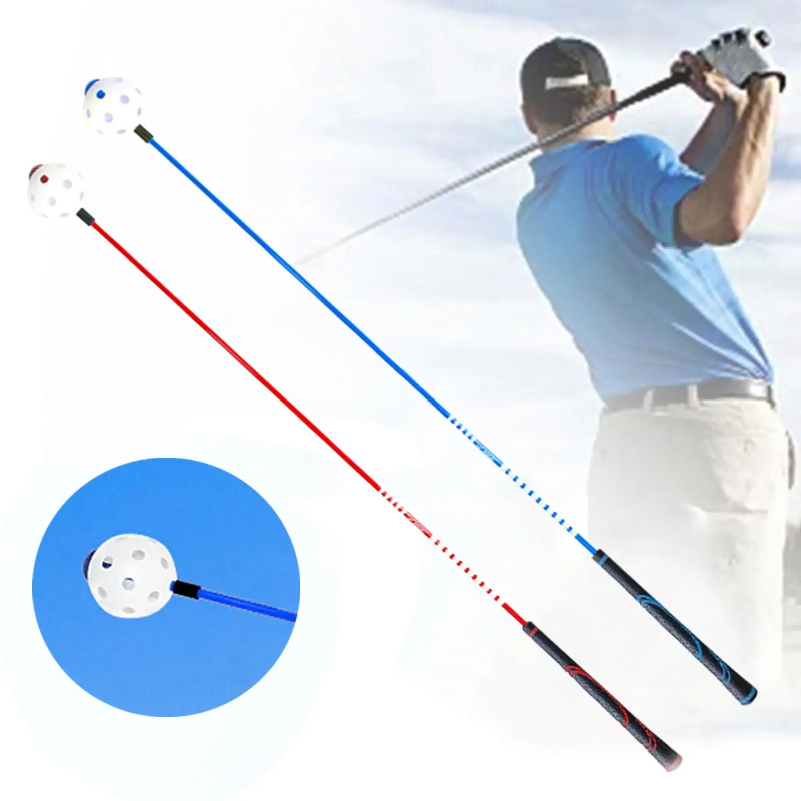 Tragbarer Golfschwungtrainer-Stick für Kraftentwicklung und -übungen