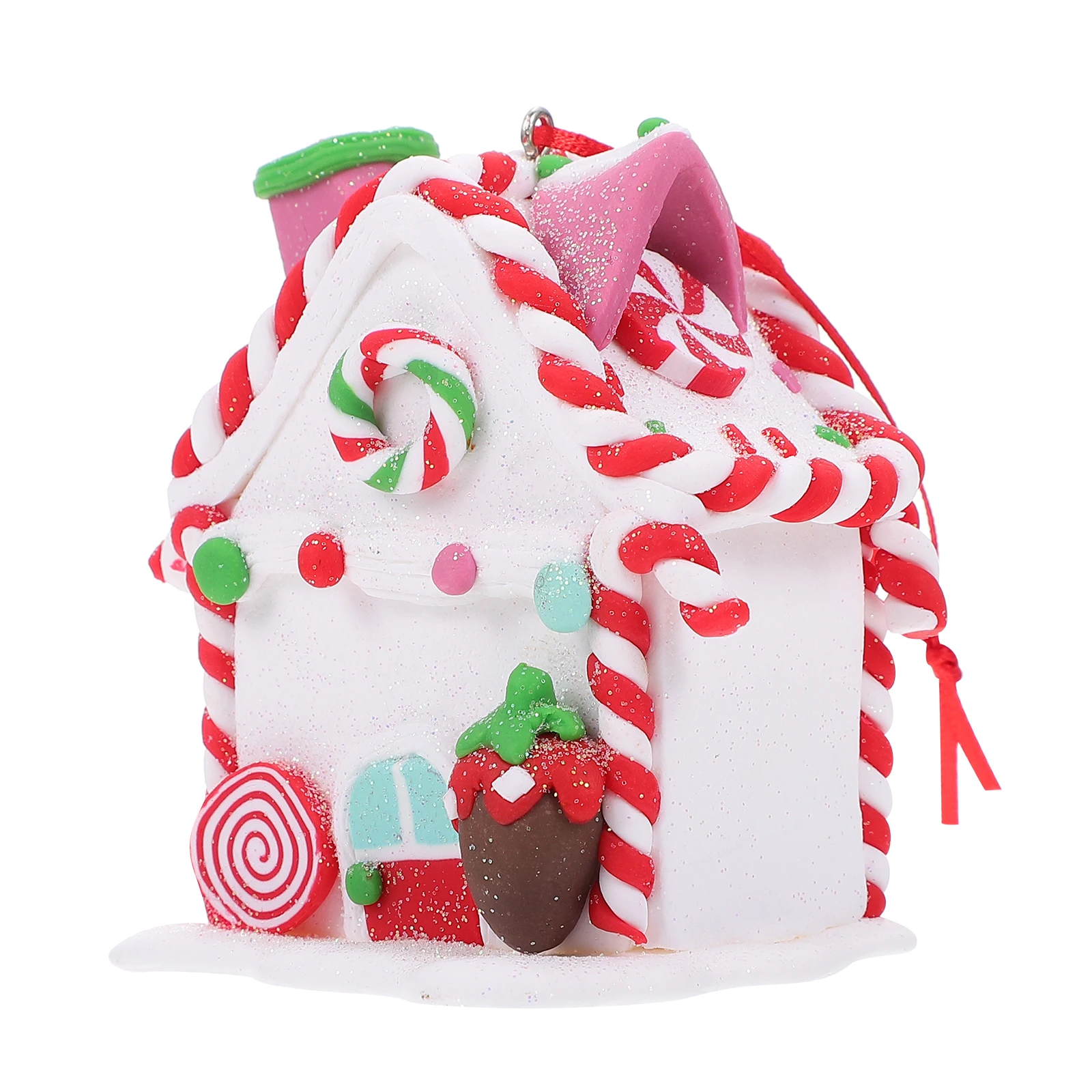 

1pc Christmas Decorative Hanging Ornaments House Shaped Xmas Tree Adornment Pendant Festive Supplies Room Decoration Gifts