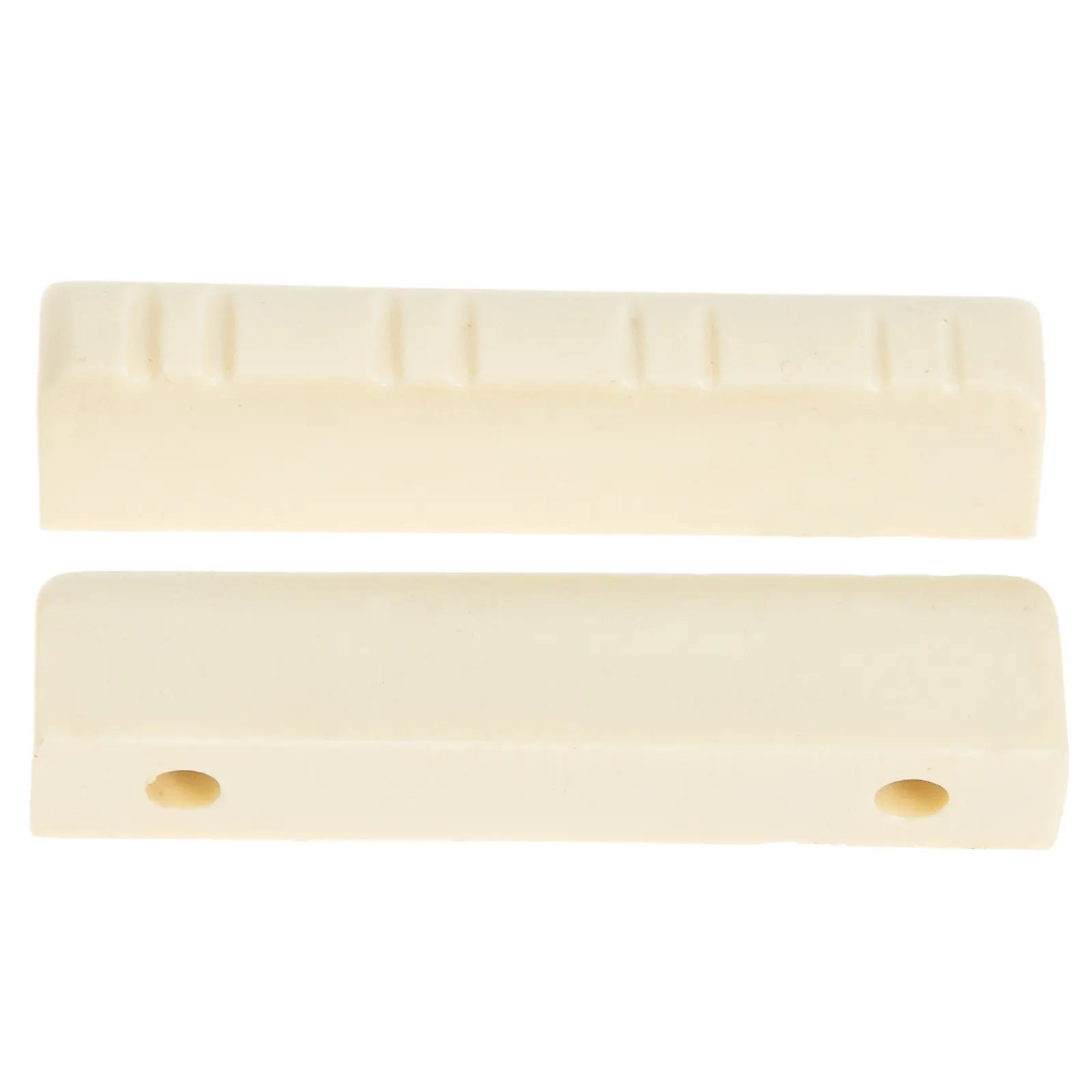 2Pcs Sturdy Wear Resistant ABS Mandolin Nut Set for Clearer Richer Melody Mandolin String Support Bridge Saddles Replacement