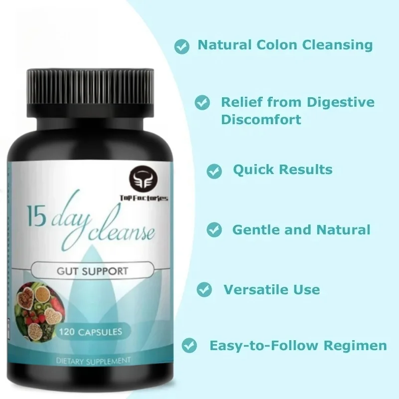 

Top Factories Gut And Colon Support 15-day Cleanse And Detox To Relieve Abdominal Pain, Bloating, Constipation And Promote Gut