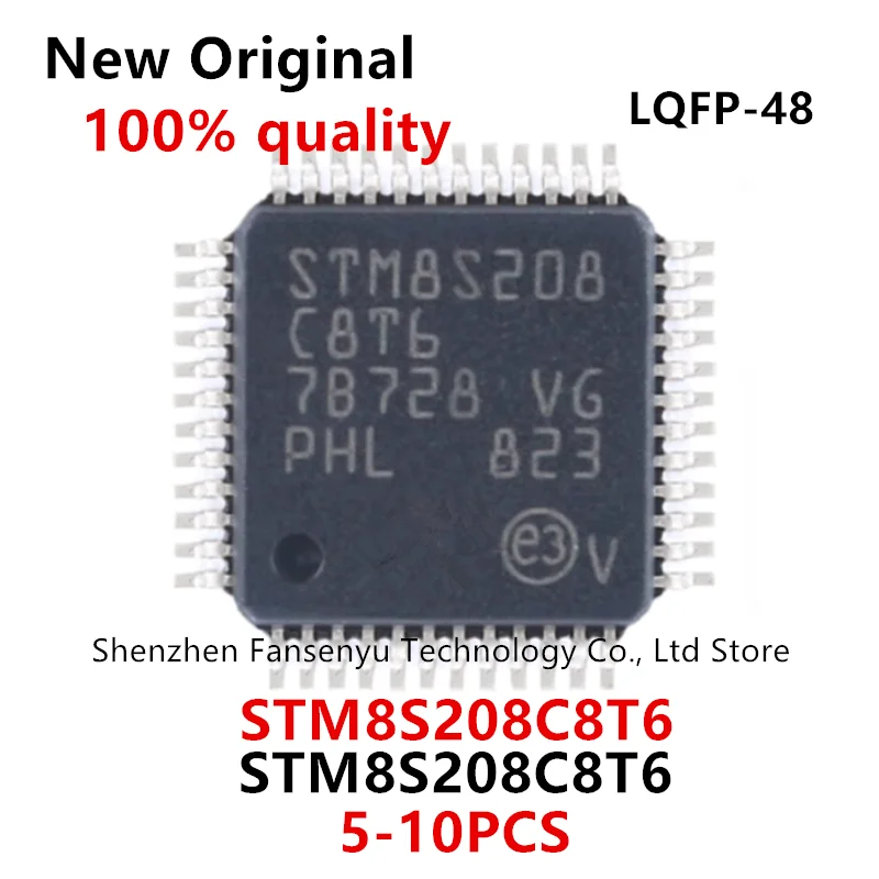 

(5-10piece) 100% New STM8S208C8T6 STM8S208CBT6 STM8S208 C8T6 STM8S208 CBT6 QFP-48 Chipset.