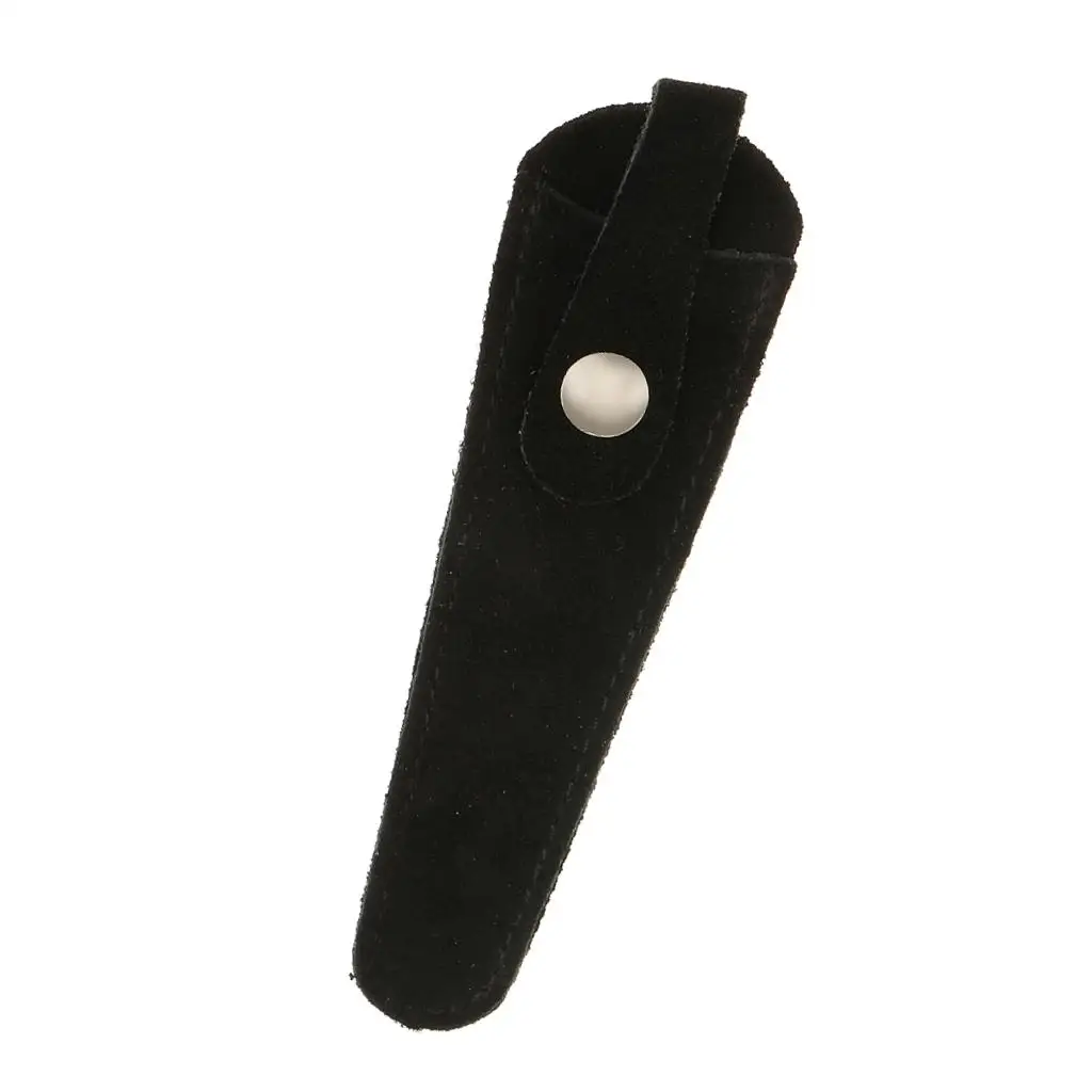 Durable Artificial Leather Hair Cutting Sheath Pouch Bag Brown Coffee