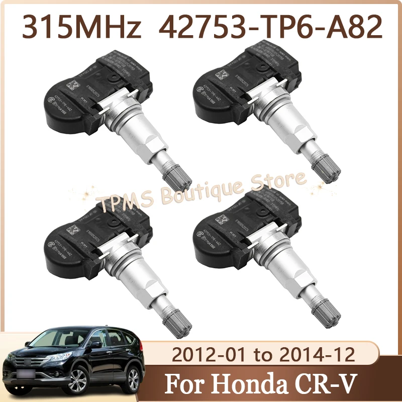 

4pcs/Lot 42753-TP6-A82 Tyre Pressure Sensor For Honda CR-V Crosstour TPMS Tire Pressure Monitor System 315MHz