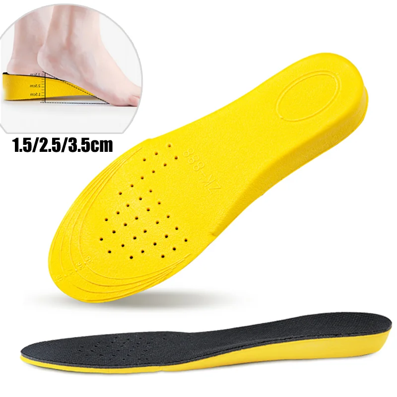 2pcs Height Increase Insole Breathable Sports Insoles Arch Suport Insoles Men Women Adjustable Size Heighten Pad Growing Insole