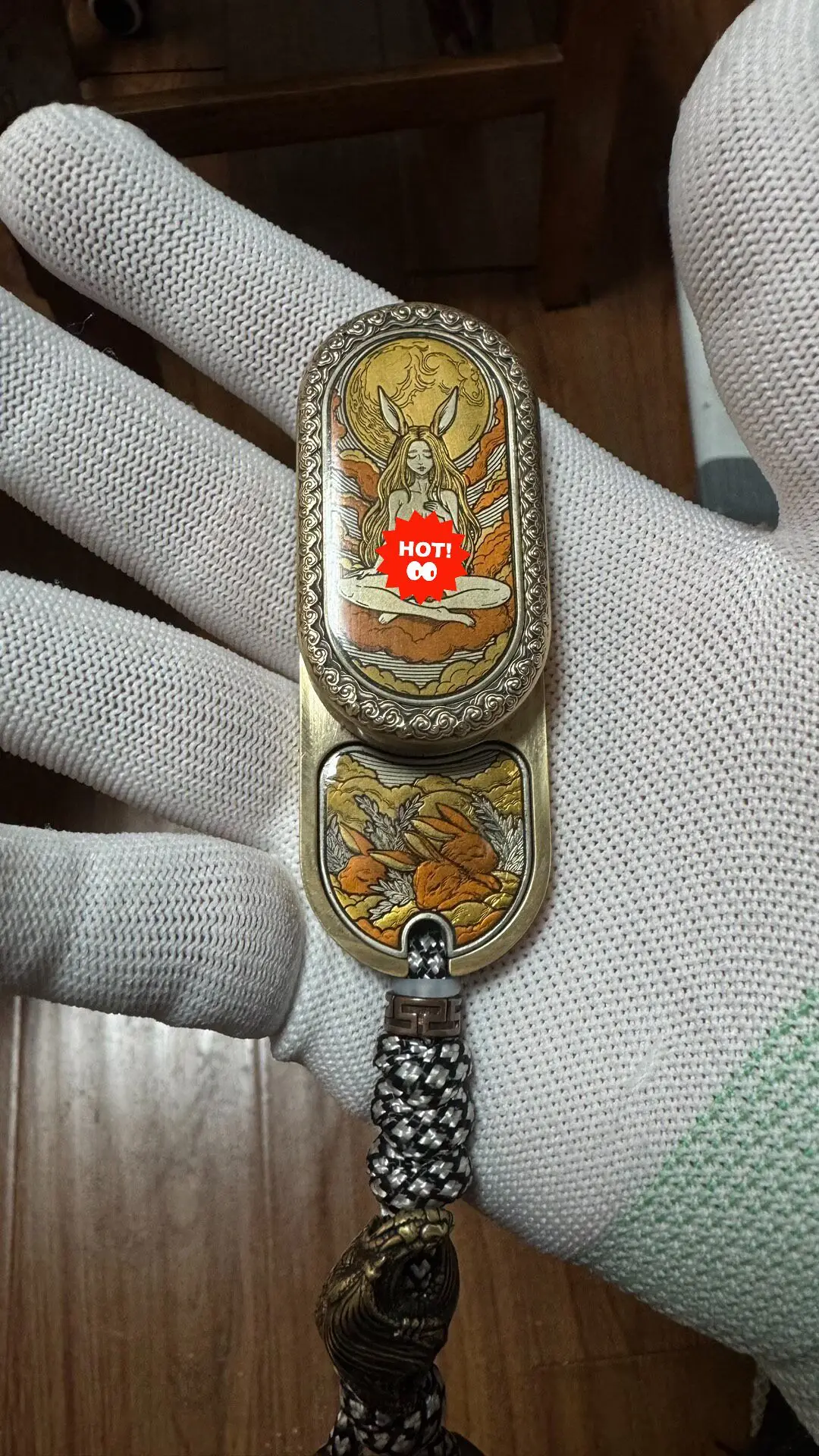 Used EDC Leyang Bigdan Limited Jiugong Bagua 1.0 Brass Material EDC Decompression Toy