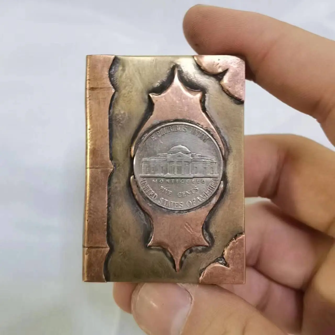 Patrol Book Handmade Oil Lighter Brass Decorative Personalized Creative Crafts