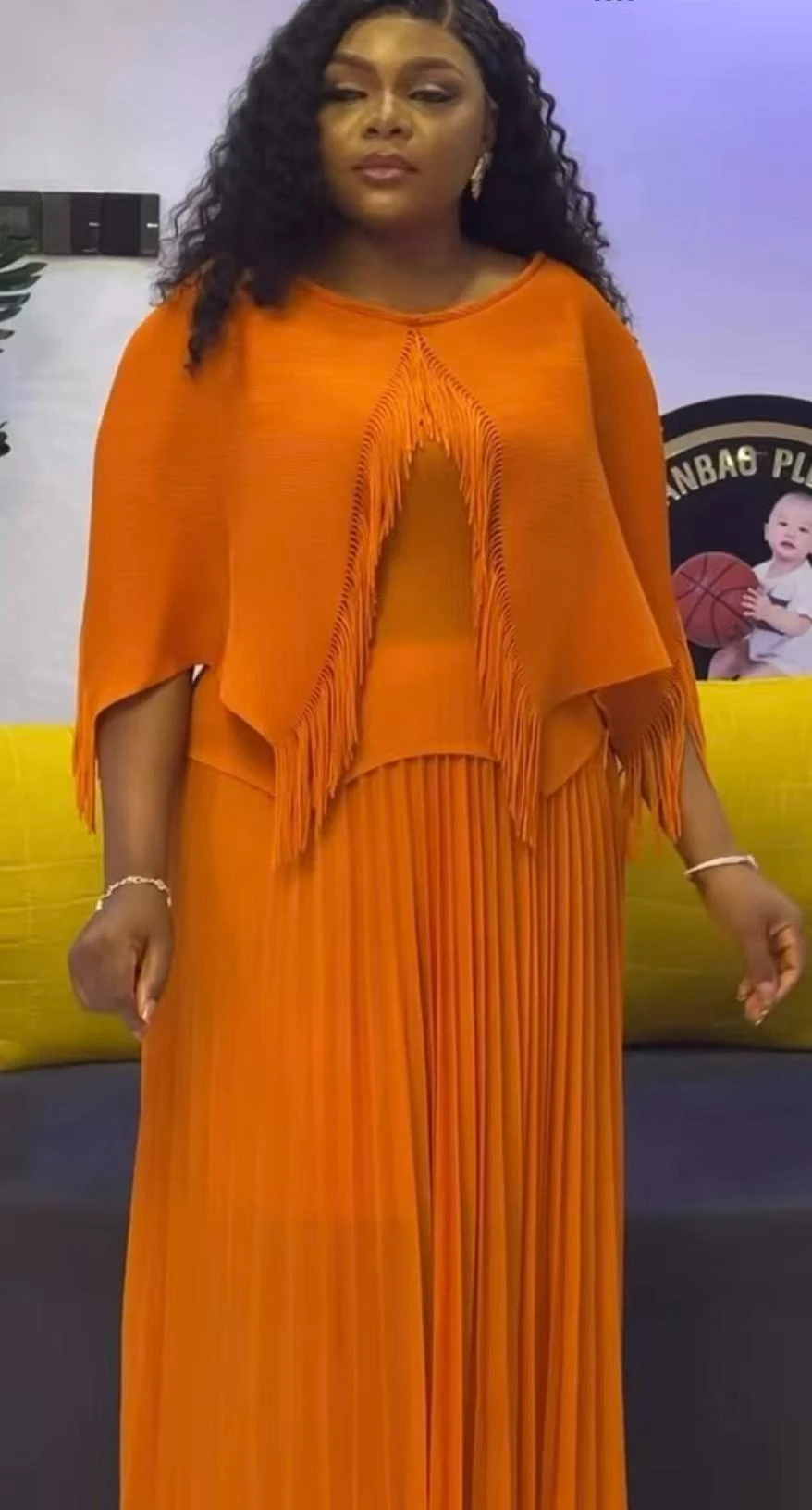 

Miyake Высококачественная плиссированная свободная женская одежда, темпераментный комплект из двух предметов с бахромой, нерегулярный топ с рукавами «летучая мышь», модный повседневный комплект с юбкой