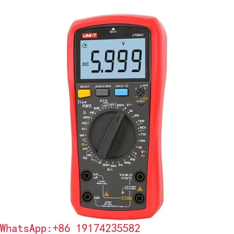 UNI-T UT890C/890D+ Digital True RMS Handheld Multimeter AC/DC Frequency Teste