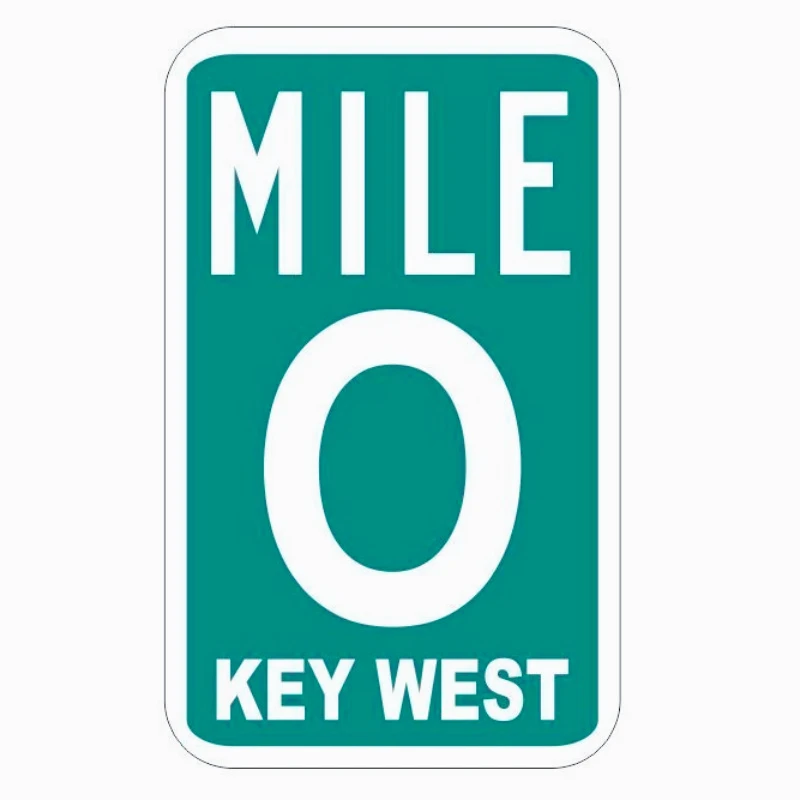 

Car decoration stickers FOR Key West Mile Marker 0 sticker decal 20CM PVCKK