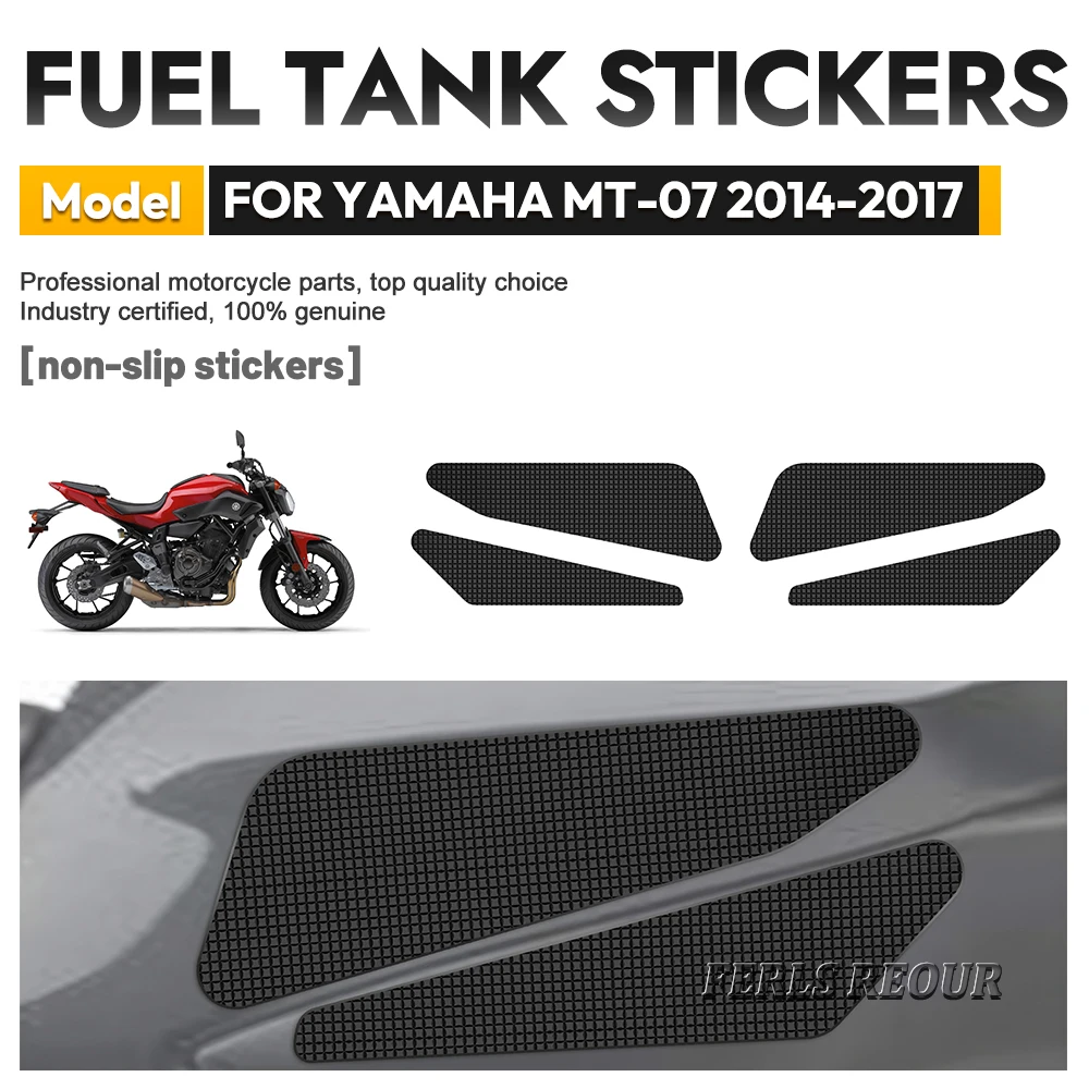 

Grip & Style Combo Silicone Tank Protector for YAMAHA MT-07 2014-2017 Bikes Anti-slip and scratch-resistant fuel tank stickers