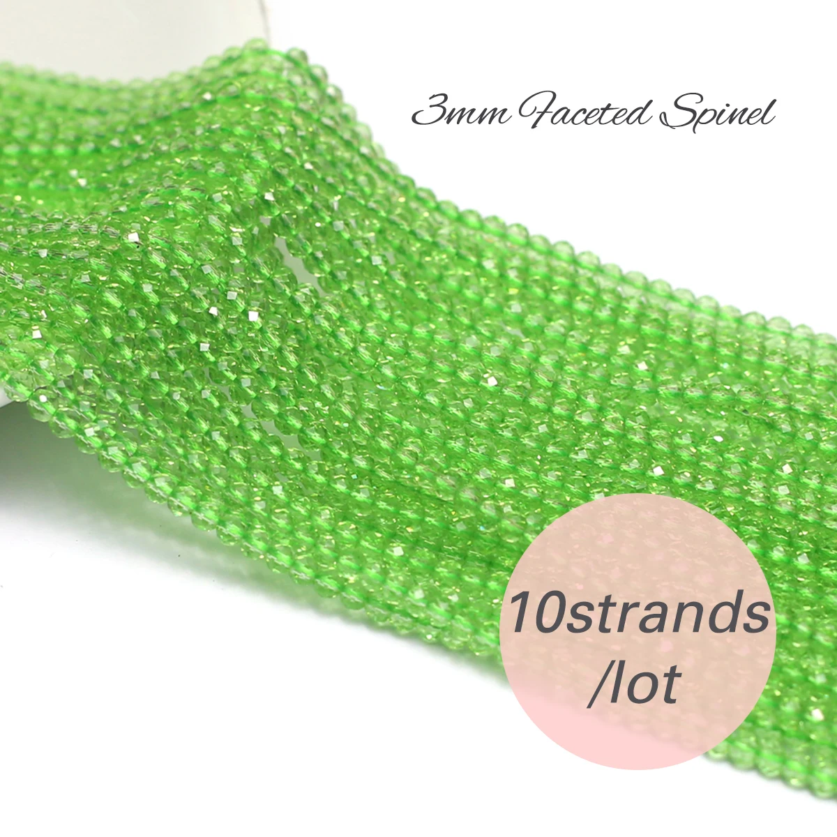 

Wholesale 3mm Spinel Faceted Loose Stone Beads Charms for DIY Women Men Necklace Bracelets Jewelry Making Accessories 38cm